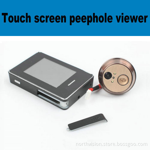 Touch Screen Digital Door Viewer with Night Vision, Video Recording, Support TF Card (ND-1008)